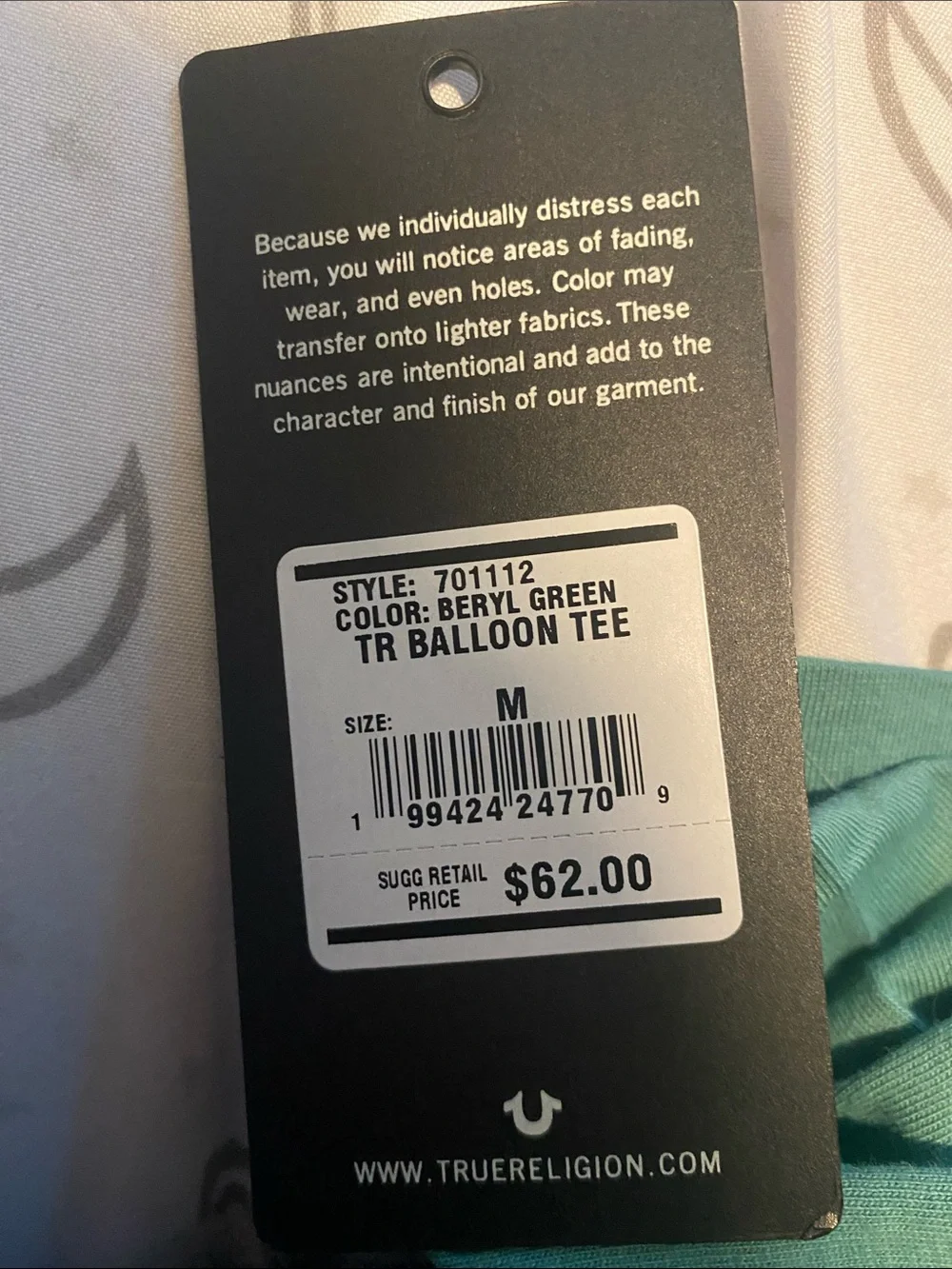 True Religion Teal Logo Graphic Tee